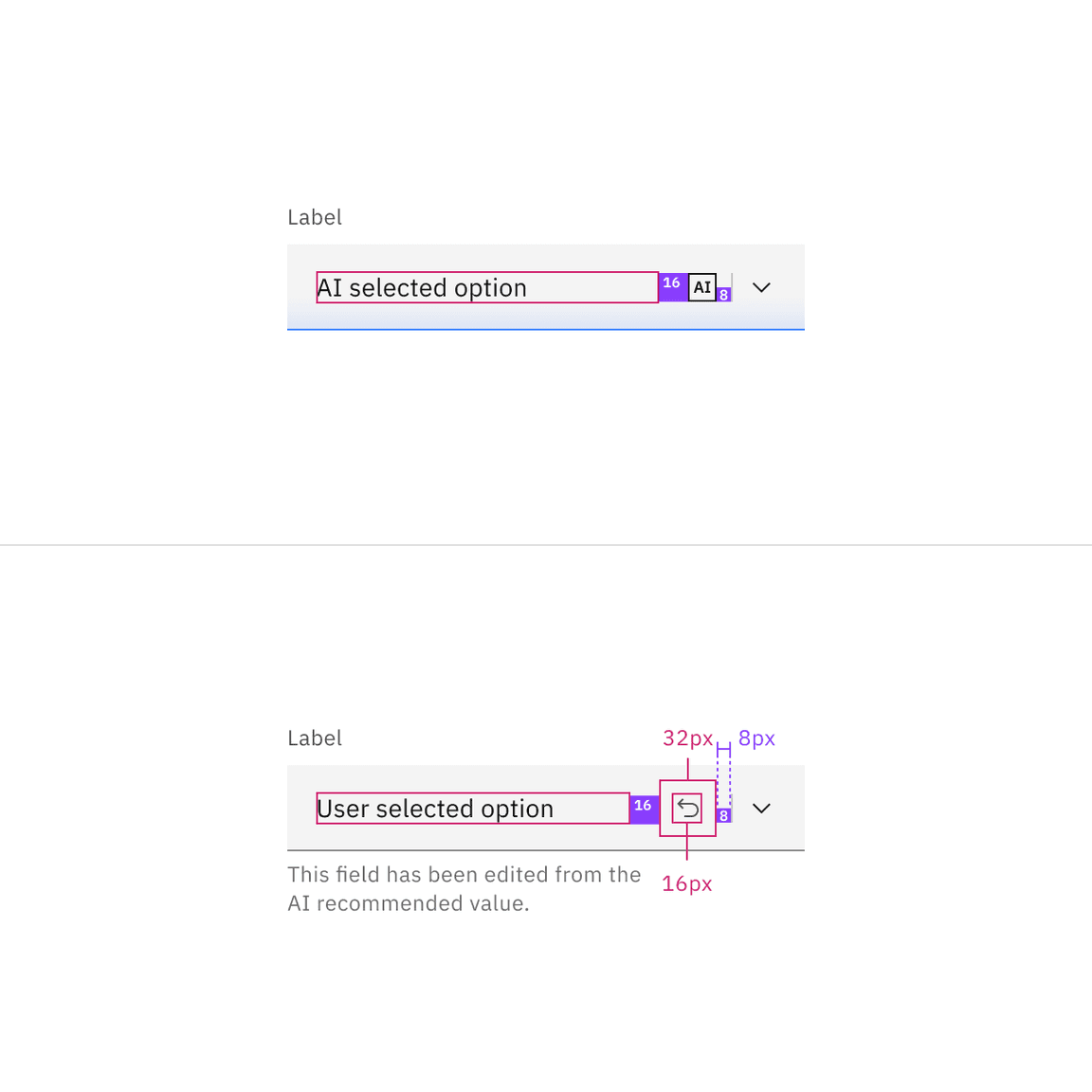 Default dropdown AI example Default dropdown AI example