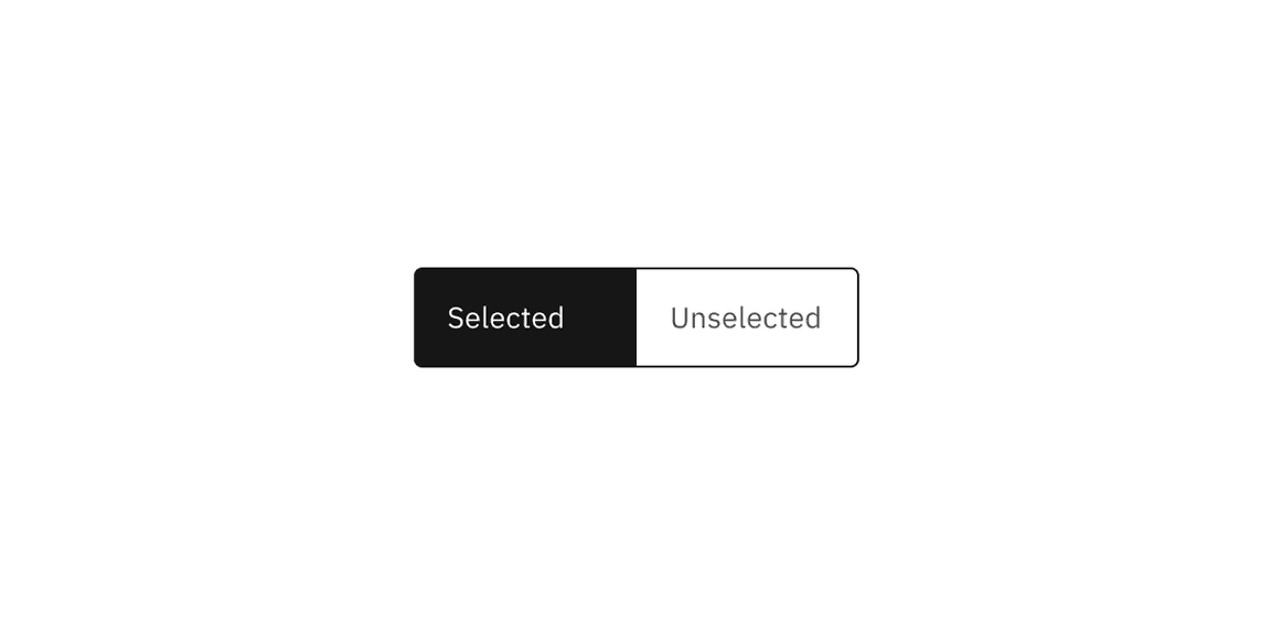 Example of default content switcher enabled state Example of default content switcher enabled state