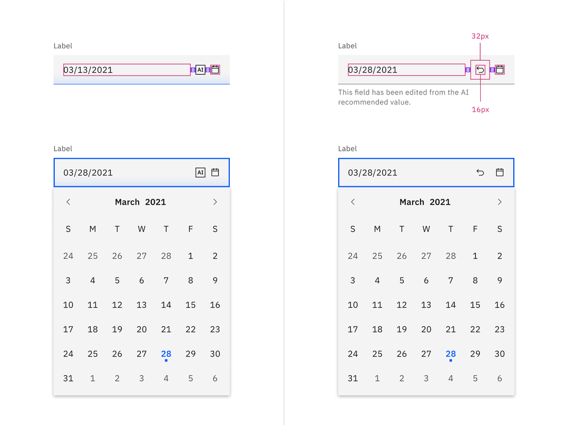 Structure and spacing default date picker with AI Structure and spacing default date picker with AI