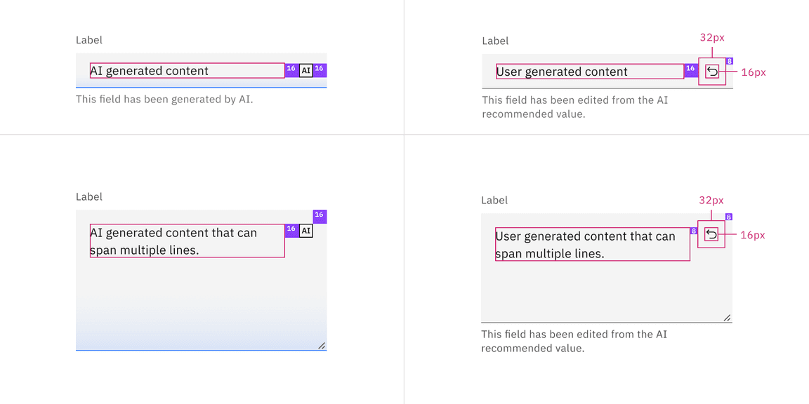Default text input and text area AI example Default text input and text area AI example
