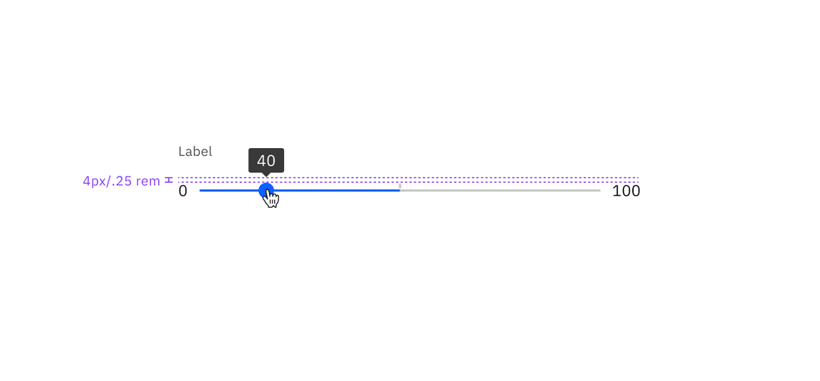 Structure and spacing measurements for default sliders with tooltips and no number inputs Structure and spacing measurements for default sliders with tooltips and no number inputs