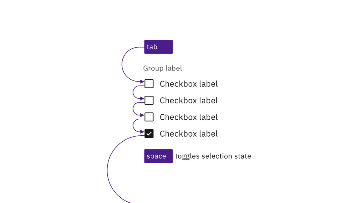 example of checkbox keyboard interaction example of checkbox keyboard interaction