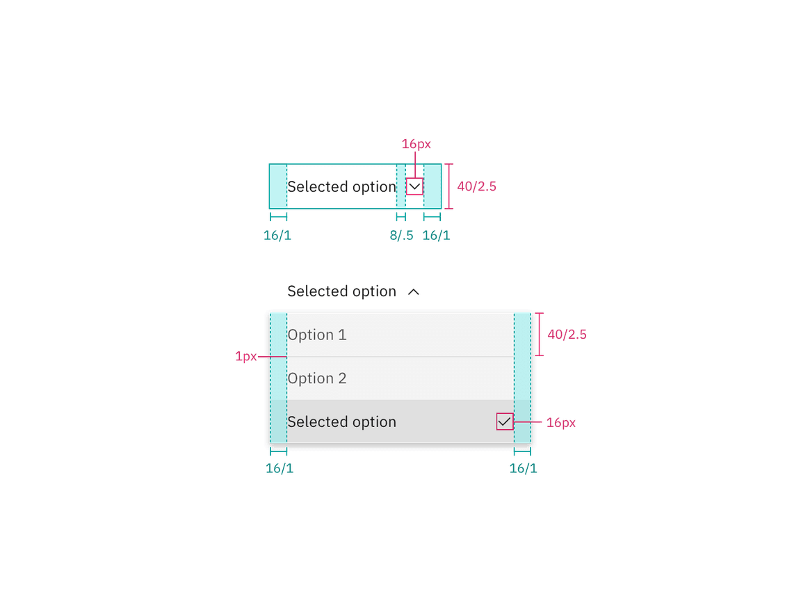 Structure and spacing for inline dropdown Structure and spacing for inline dropdown