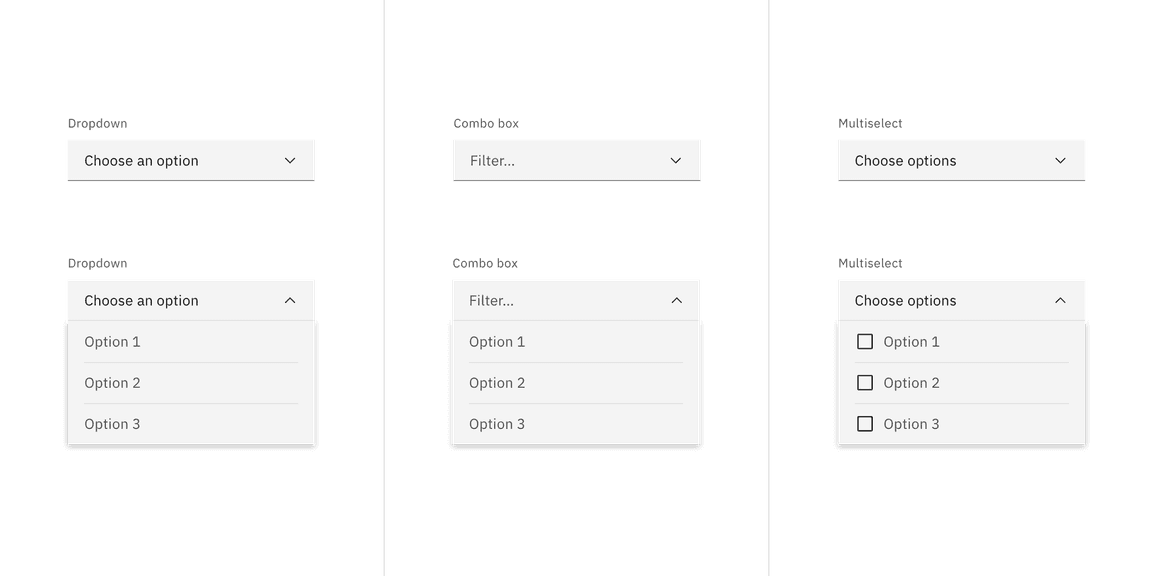 Default dropdown variant examples Default dropdown variant examples